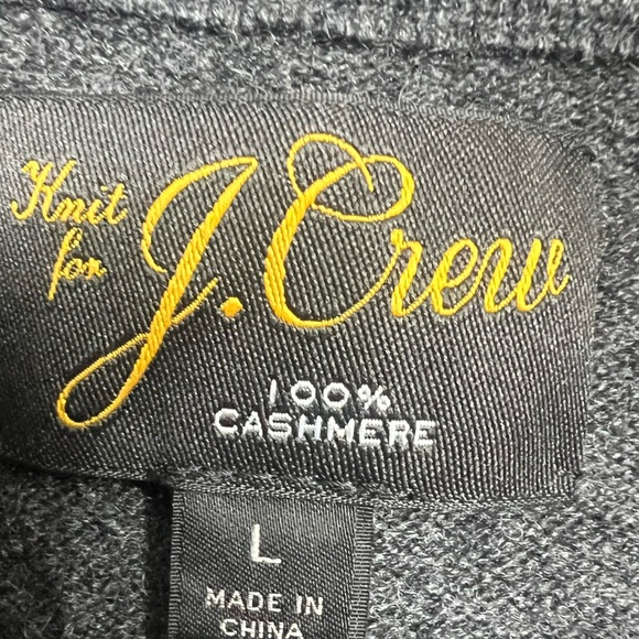 J.Crew 100% Cashmere sweater -1/4 zip; size L - Picture 3 of 3